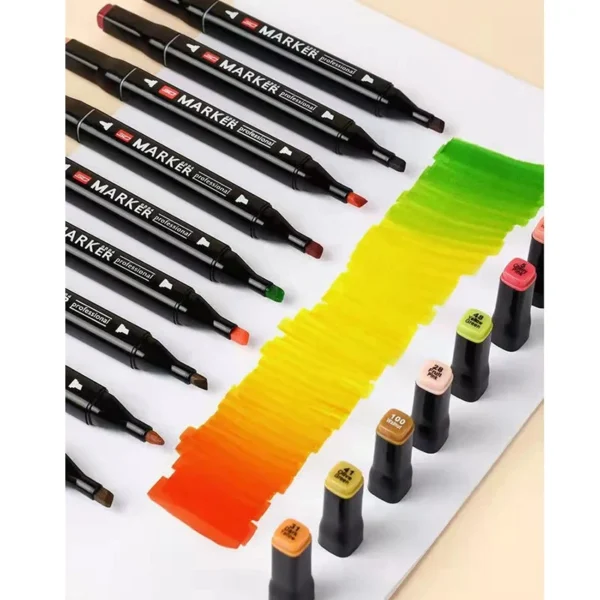 24-80 Colors Double Headed Oily Art Marker Pen Set for Draw Sketching Oily Tip Based Markers Graffiti Manga School Art Supplies - Image 5