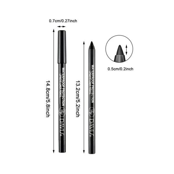 Smudge-Proof High-Shine Waterproof Eyeliner Pencil - Long-Lasting, Ethically Made, Black & Multicolor Options - Image 4