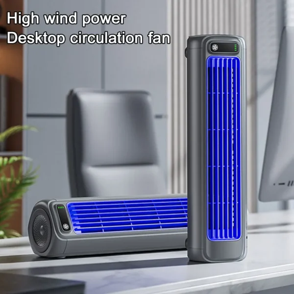 2000/1200mAh Portable Fan Electric Fan Air Conditioner Fan Quiet Wall Mount Desk Fan Tower Fan 3 Speed Rechargeable for Home - Image 3