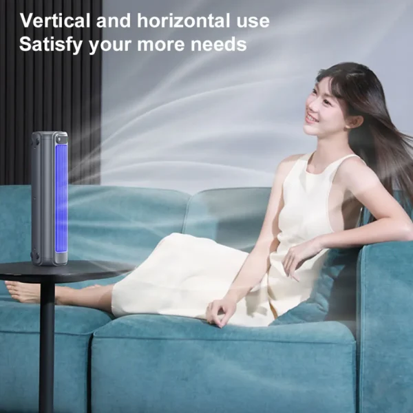 2000/1200mAh Portable Fan Electric Fan Air Conditioner Fan Quiet Wall Mount Desk Fan Tower Fan 3 Speed Rechargeable for Home - Image 4