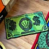 VIKAMA-alfombra con patrón de monedas, alfombra lateral de Bob Esponja para dormitorio, sala de estar, puerta de entrada, antideslizante, sin arrugas, decoración del hogar