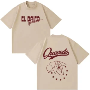 Camiseta de la gira 2026 del álbum EL BAIFO de QUEVEDO, camiseta de moda para hombre y mujer, camiseta de verano de manga corta de algodón, camisetas informales vintage