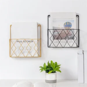 Estante de Almacenamiento de Revistas y Periódicos de Metal para Montar en la Pared, para el Hogar, la Oficina, Libros, Periódicos, Archivos, Carpetas, Escritorio, Mesa