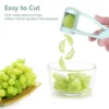 Cortador de tomate, herramientas de uva, artefacto divisor de ensalada de fruta y cereza para niños pequeños, accesorios de cocina pequeños, dispositivo de corte para bebé