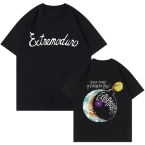 Camiseta de manga corta con estampado de banda de Rock Extremoduro para hombre y mujer, camiseta gráfica Vintage Y2k, camisetas de Hip Hop, ropa