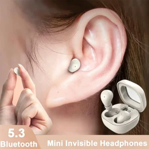 SK19-NEW Auriculares Inalámbricos Bluetooth 5.3, Audífonos Pequeños para Dormir, Deportivos, Invisibles, con Sonido de Bajos de Alta Calidad