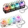 Llavero con Teclado Luminoso, Juguete con Botón LED para Aliviar el Estrés, para Personas con Ansiedad, Accesorio de Escritorio de Oficina