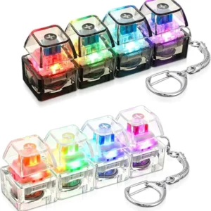 Llavero con Teclado Luminoso, Juguete con Botón LED para Aliviar el Estrés, para Personas con Ansiedad, Accesorio de Escritorio de Oficina