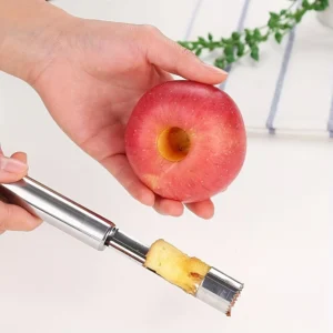 Corer de frutas de acero inoxidable, fechas rojas, Corer de manzana y pera, removedor de núcleo de semillas de frutas, cuchillo rebanador, utensilios de cocina para frutas y verduras